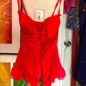 Red corset top